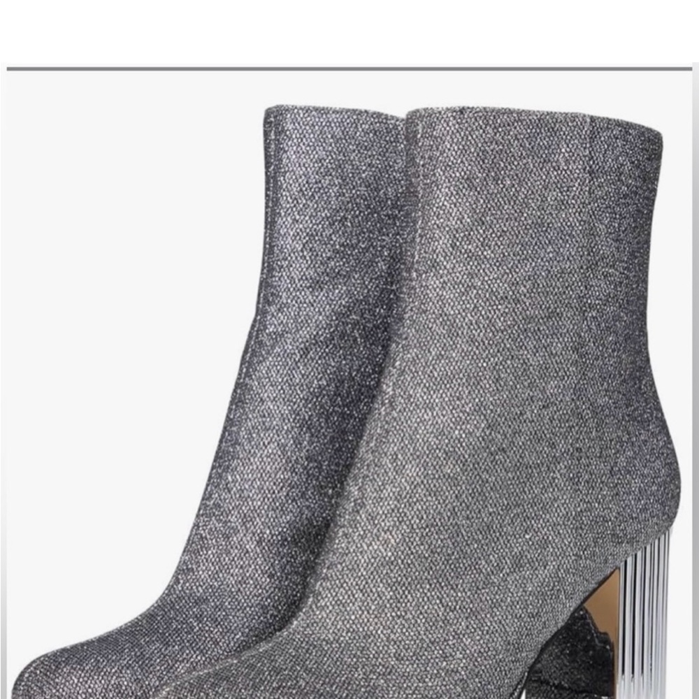 Michael Kors Shimmering Silver Heeled Boots